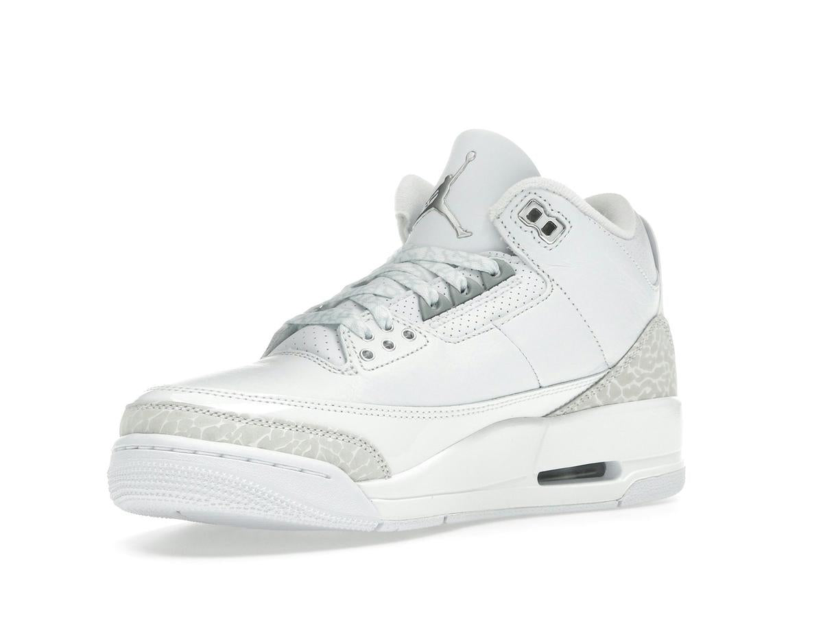 Jordan 3 Retro Pure Money 2025 White Metallic Silver CT8532-111 Sneakers - savito