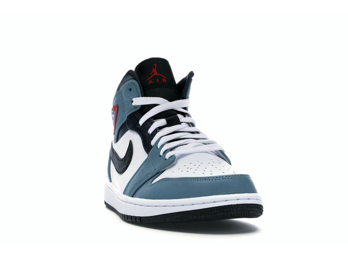 Jordan 1 Mid SE Fearless Facetasm White Black Teal Obsidian CU2802-100 - savito