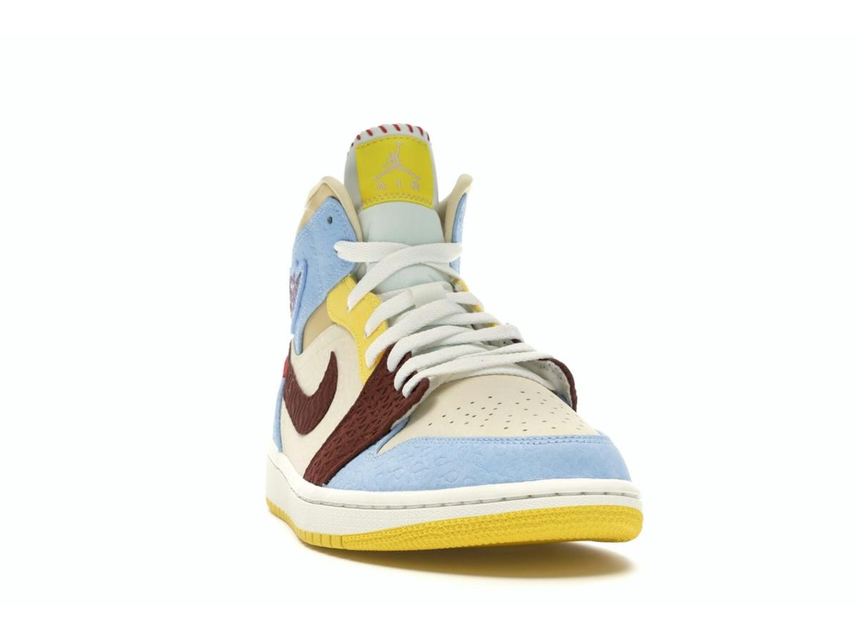 Jordan 1 Mid SE Fearless Maison Chateau Rouge CU2803-200 Pale Vanilla Cinnamon - savito