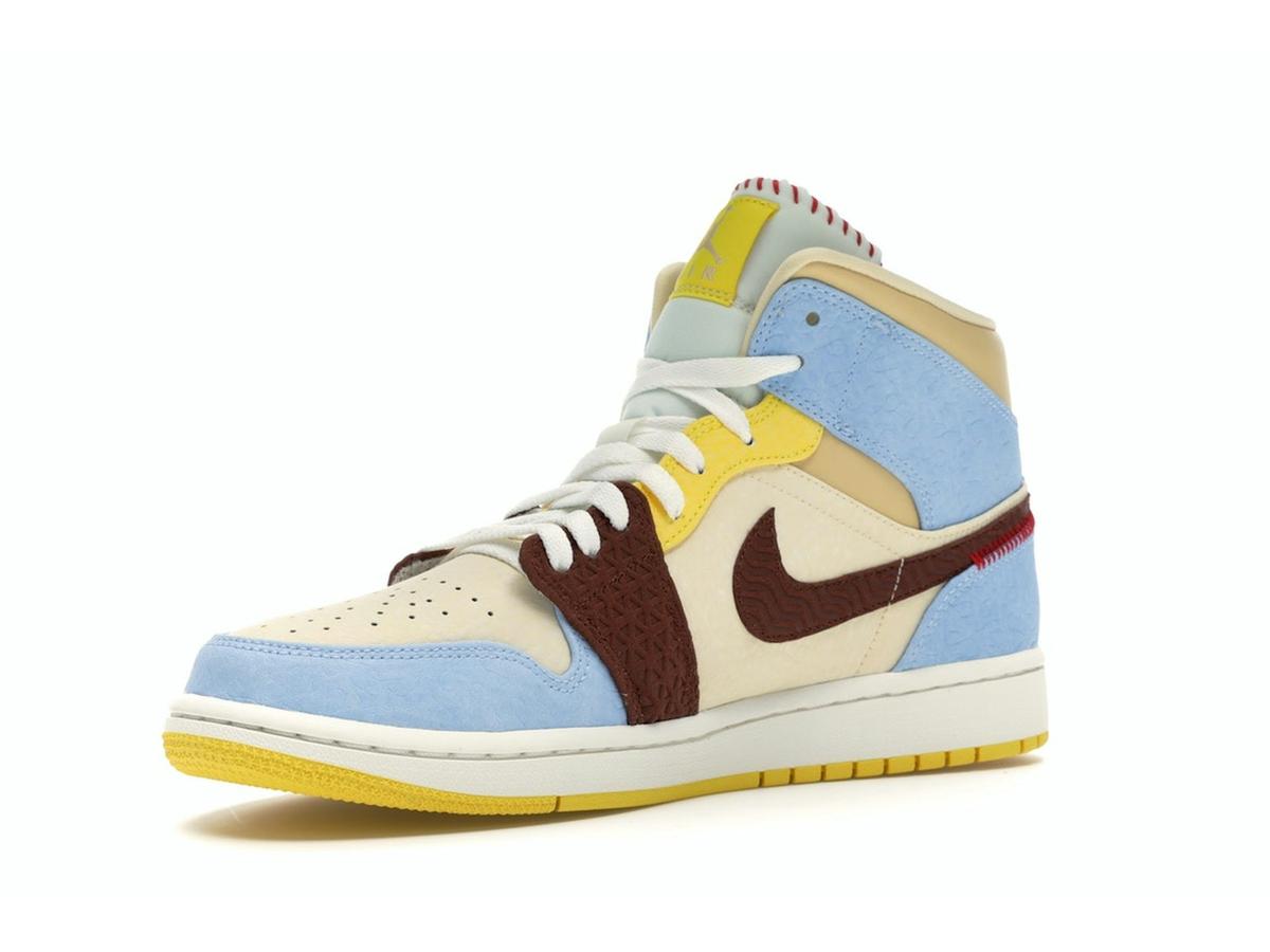 Jordan 1 Mid SE Fearless Maison Chateau Rouge CU2803-200 Pale Vanilla Cinnamon - savito