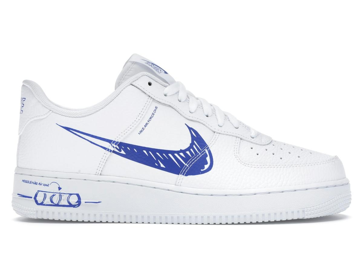 Nike Air Force 1 Low Sketch White Royal CW7581-100 - savito