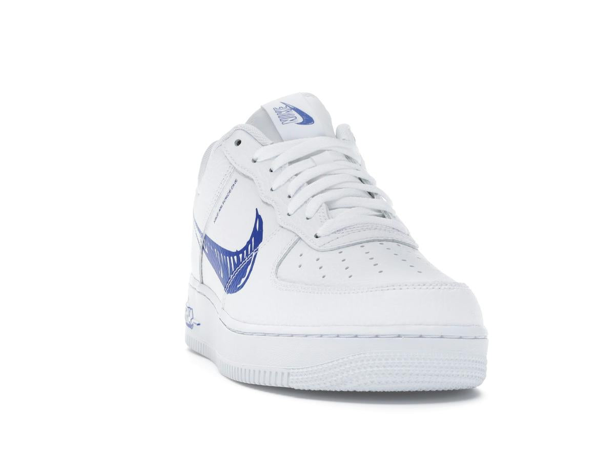 Nike Air Force 1 Low Sketch White Royal CW7581-100 - savito