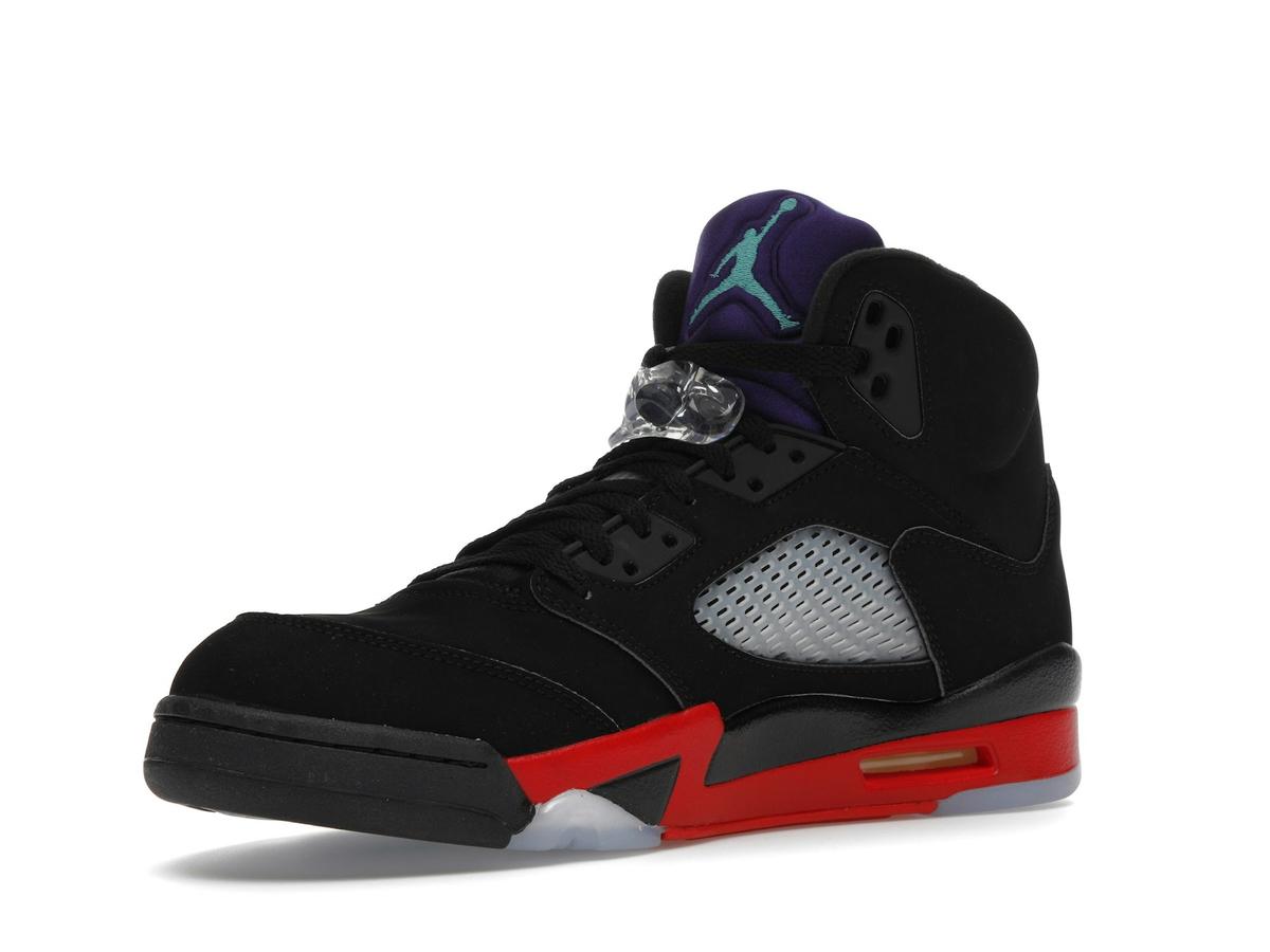 Jordan 5 Retro Top 3 Black Fire Red Grape Ice CZ1786-001 Sneakers - savito