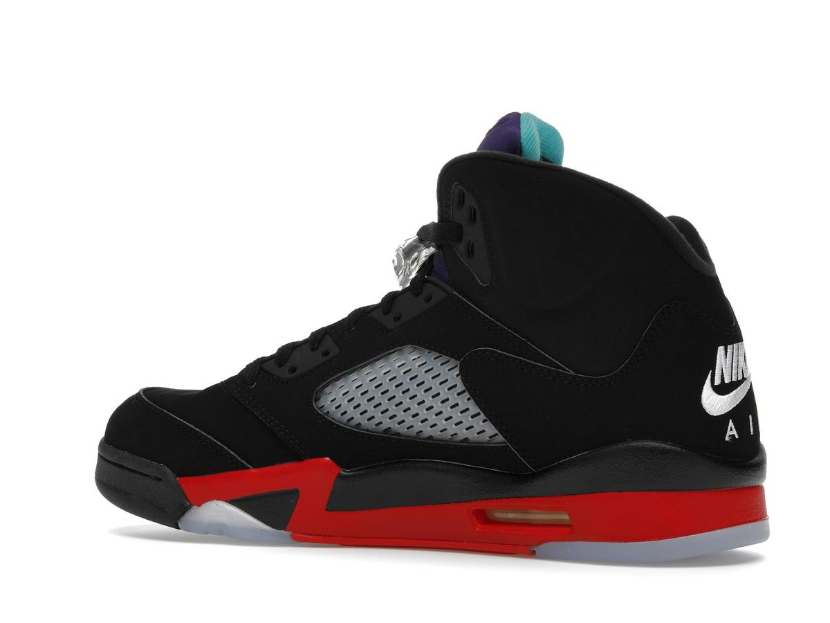 Jordan 5 Retro Top 3 Black Fire Red Grape Ice CZ1786-001 Sneakers - savito