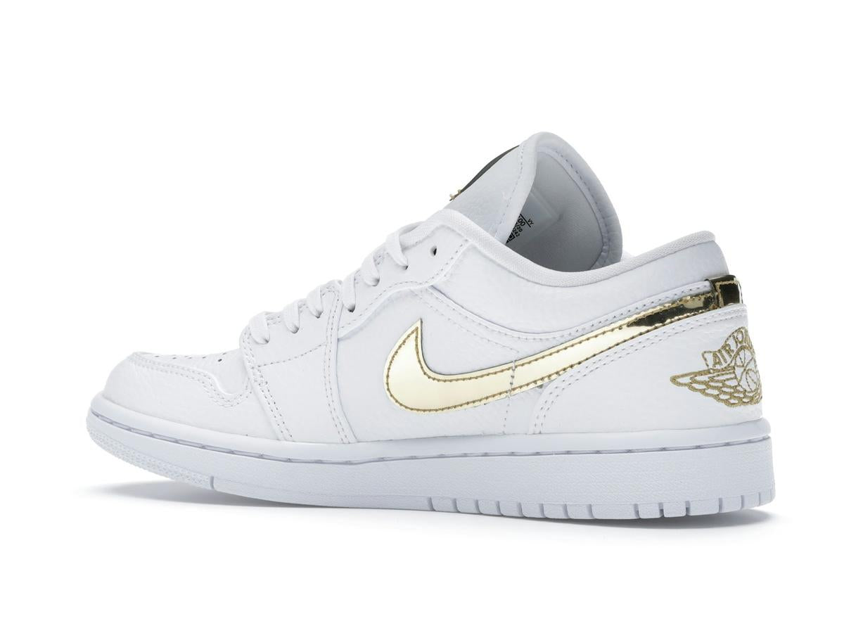 Jordan 1 Low White Metallic Gold Women's CZ4776-100 - savito