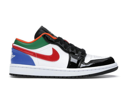 Jordan 1 Low Multi-Color Black Toe Women's White Red Royal CZ4776-101 - savito