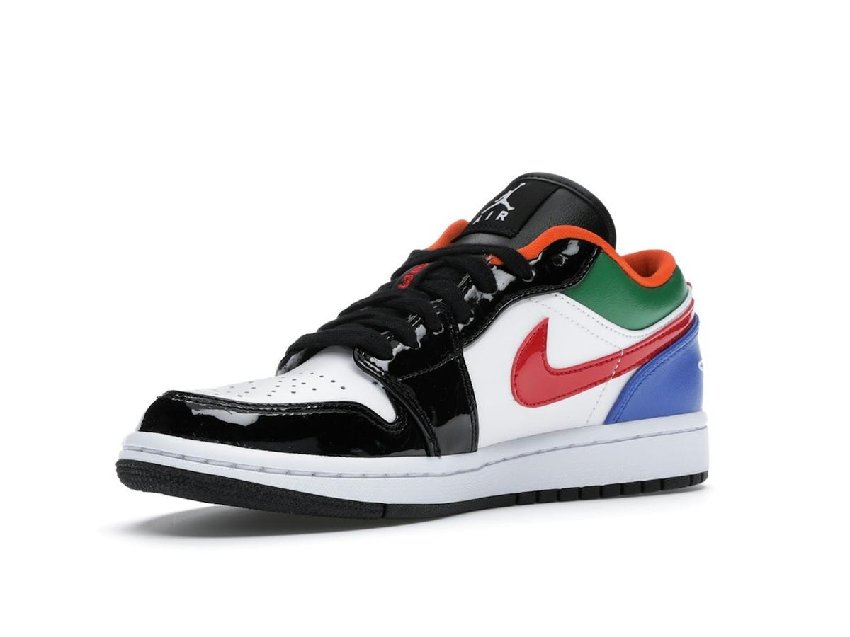 Jordan 1 Low Multi-Color Black Toe Women's White Red Royal CZ4776-101 - savito