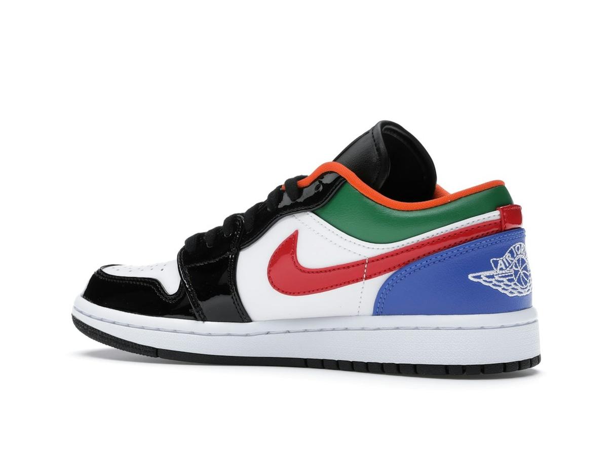 Jordan 1 Low Multi-Color Black Toe Women's White Red Royal CZ4776-101 - savito