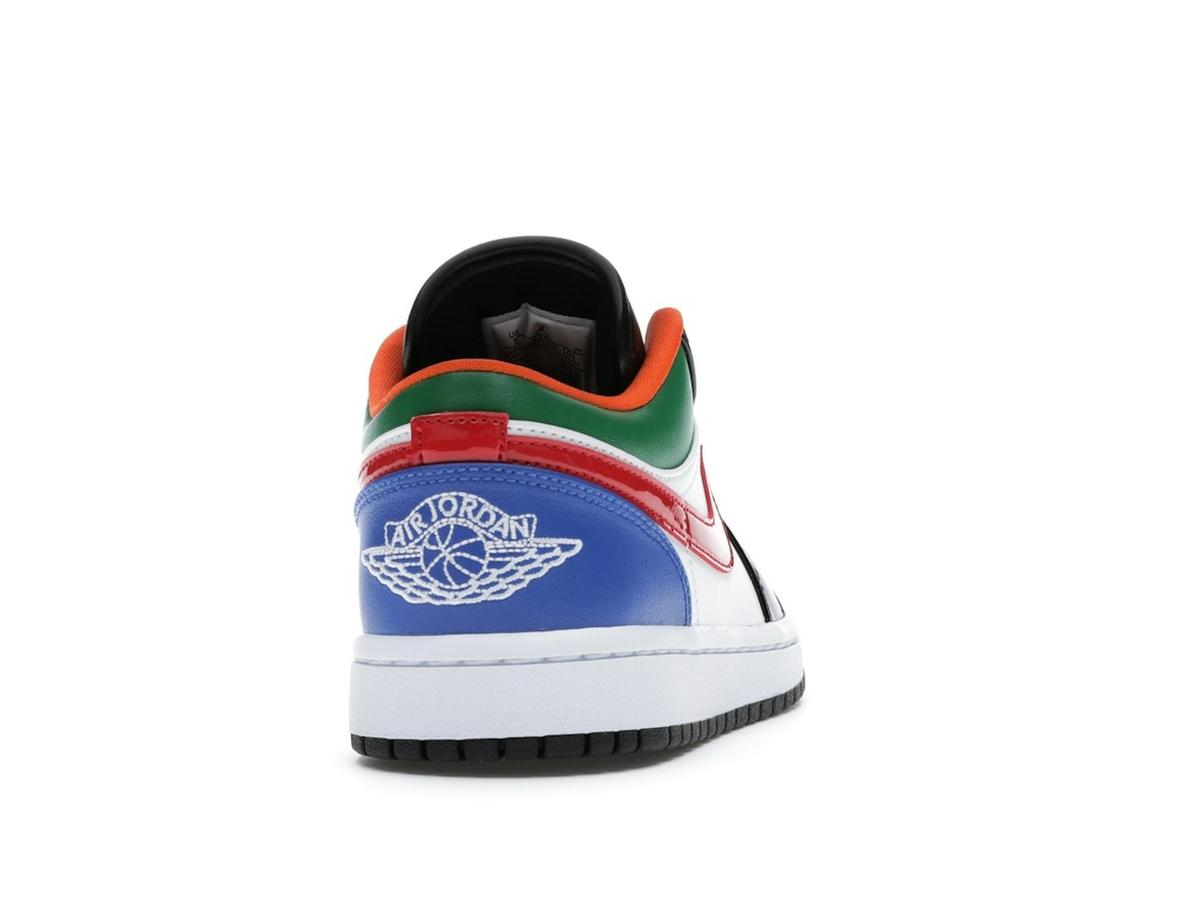 Jordan 1 Low Multi-Color Black Toe Women's White Red Royal CZ4776-101 - savito