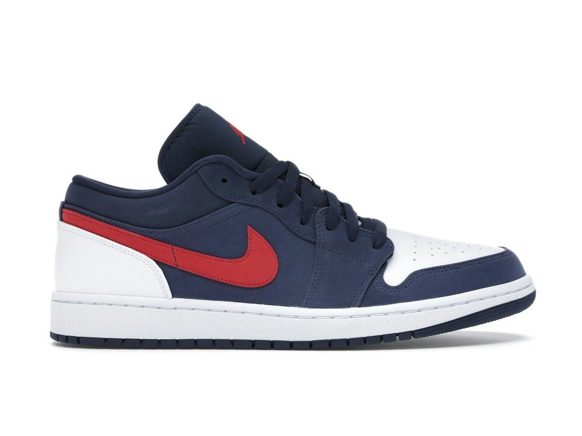 Jordan 1 Low USA Midnight Navy Gym Red White CZ8454-400 - savito