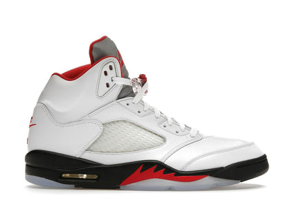 Jordan 5 Retro Fire Red Silver Tongue (2020) White DA1911-102 - savito