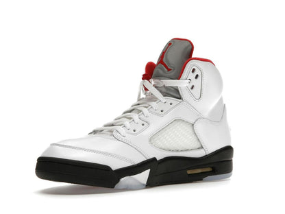 Jordan 5 Retro Fire Red Silver Tongue (2020) White DA1911-102 - savito