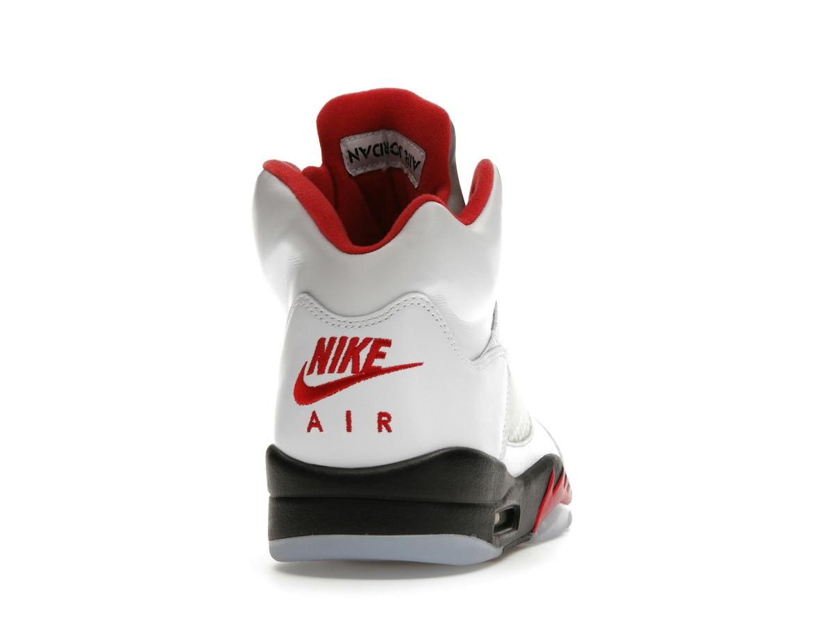 Jordan 5 Retro Fire Red Silver Tongue (2020) White DA1911-102 - savito