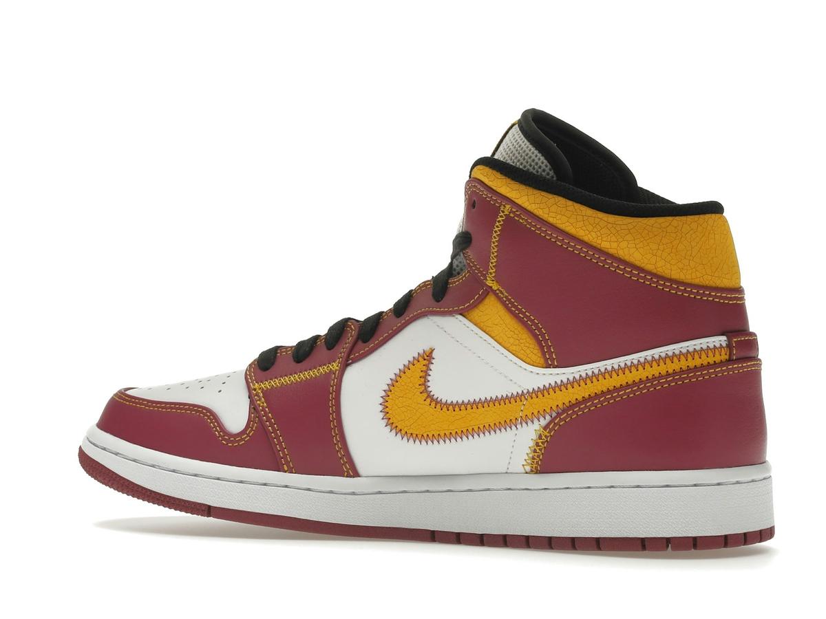 Air Jordan 1 Mid Dia de los Muertos DC0350-100 White Fuchsia - savito