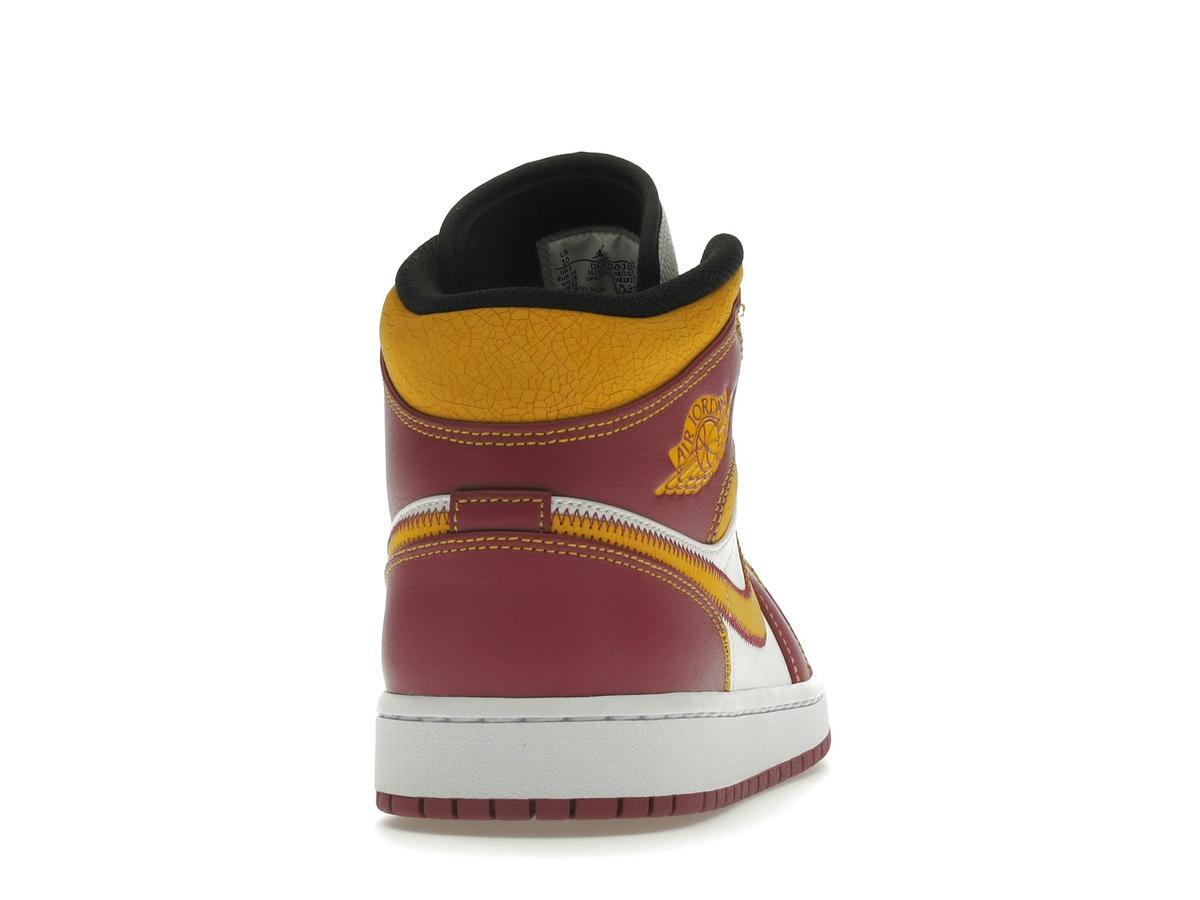 Air Jordan 1 Mid Dia de los Muertos DC0350-100 White Fuchsia - savito