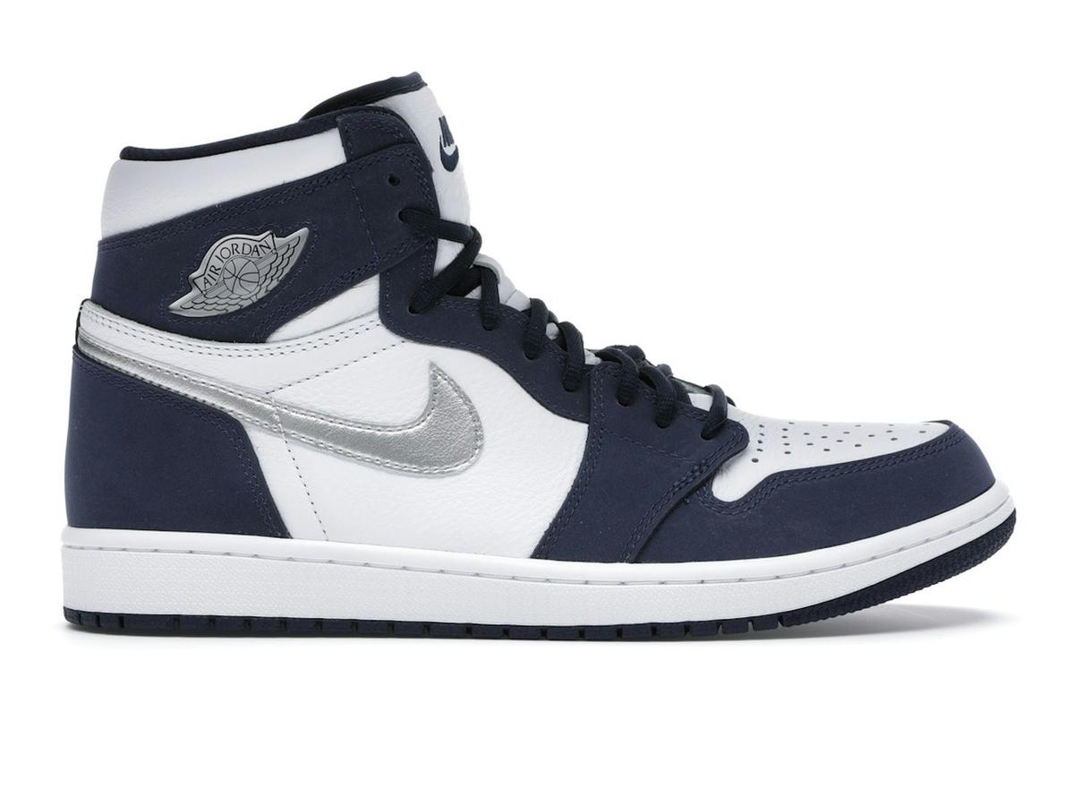 Jordan 1 Retro High CO.JP Midnight Navy (2020) DC1788-100 White Metallic Silver - savito