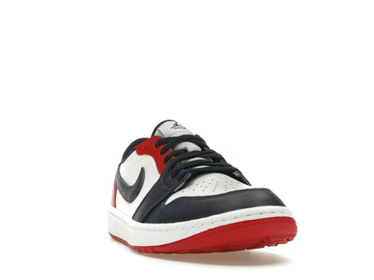Jordan 1 Retro Low Golf USA Cleats White Obsidian Varsity Red DD9315-113 - savito