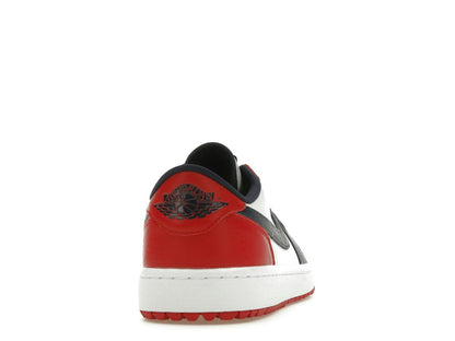 Jordan 1 Retro Low Golf USA Cleats White Obsidian Varsity Red DD9315-113 - savito