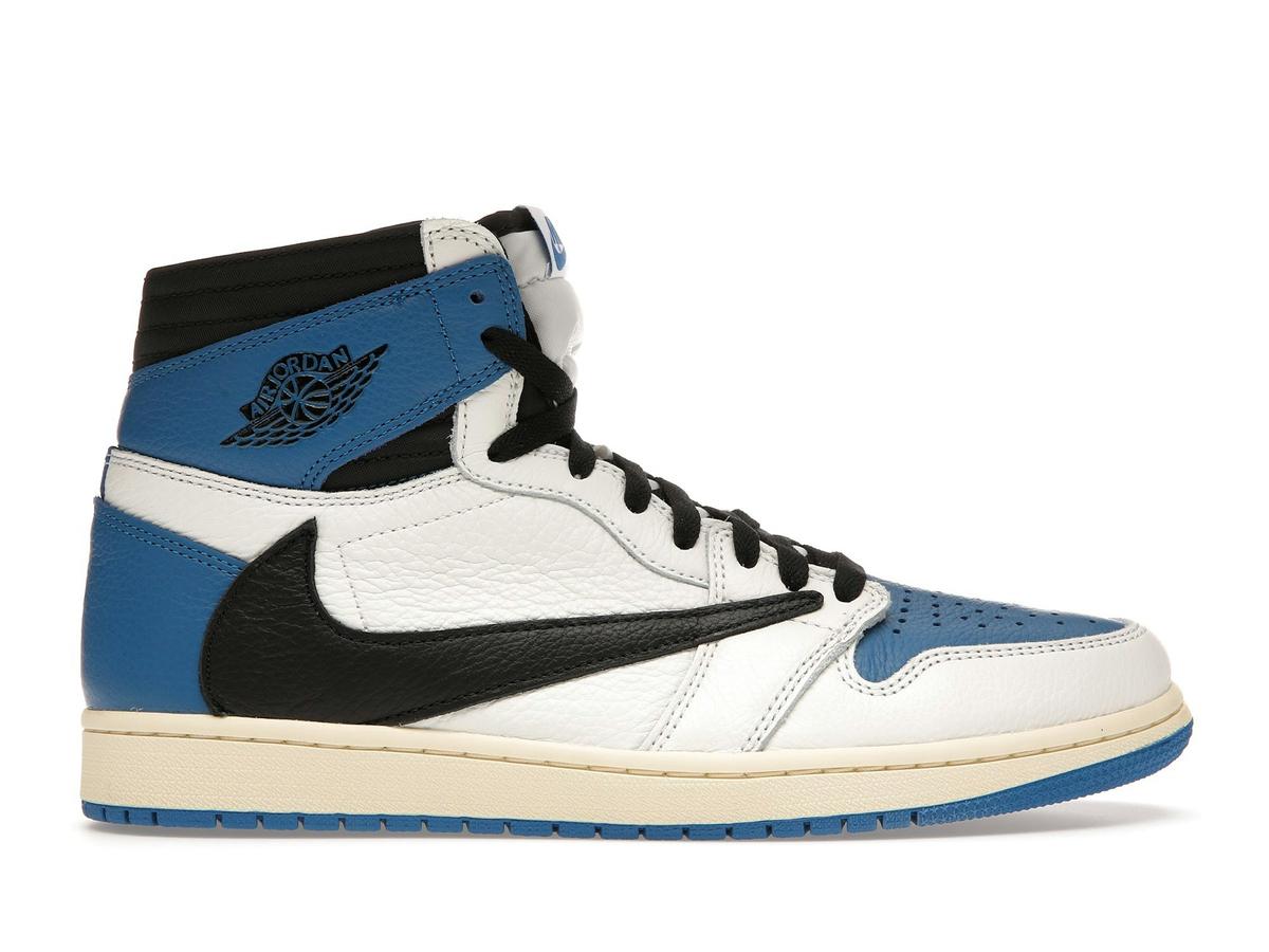 Jordan 1 Retro High OG SP Fragment x Travis Scott DH3227-105 Sail Military Blue - savito