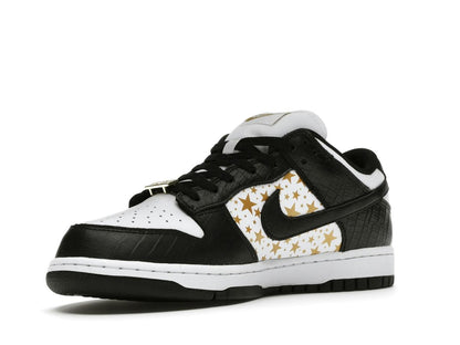 Nike SB Dunk Low Supreme Stars Black (2021) Black Metallic Gold White DH3228-102 - savito