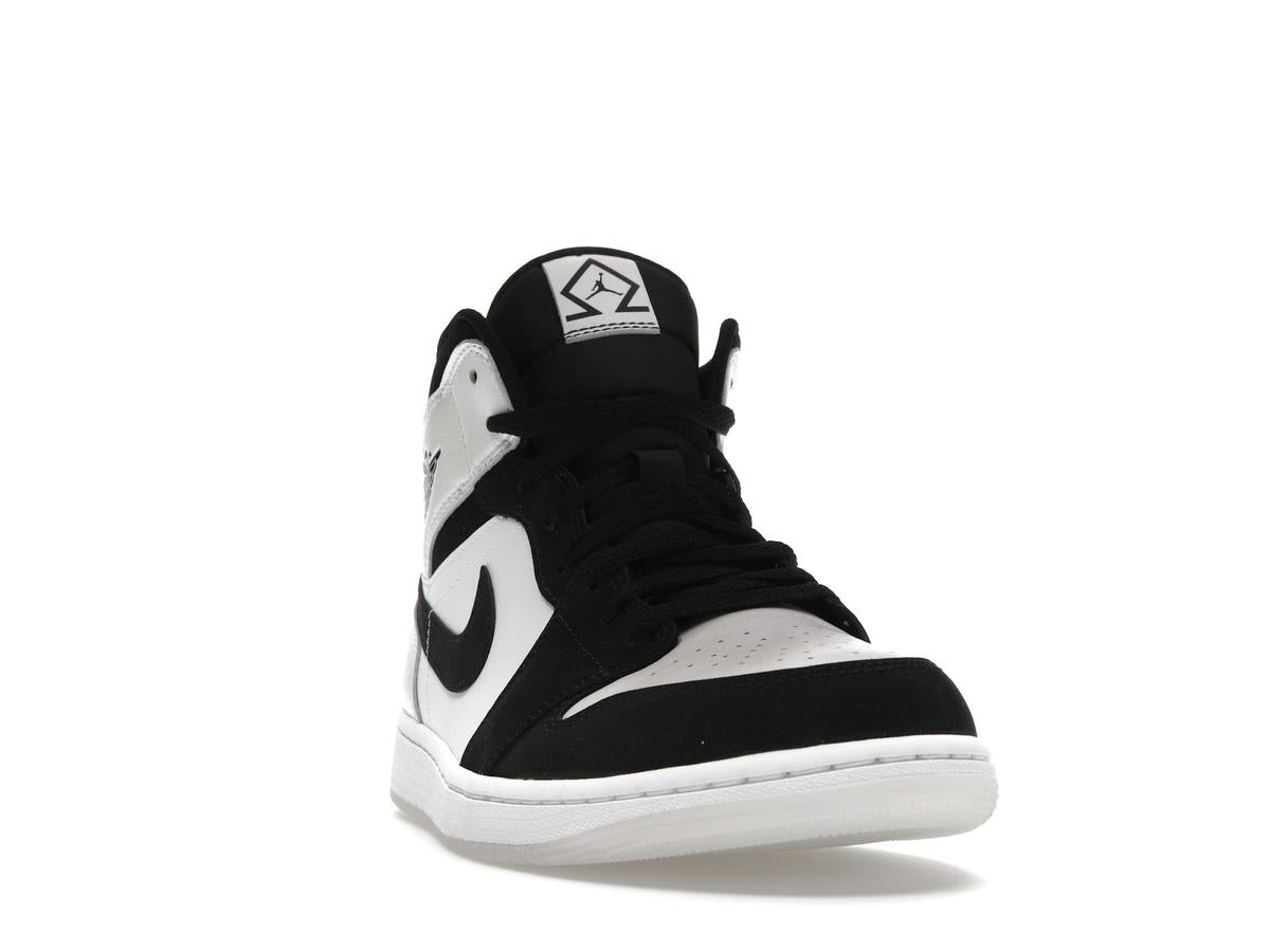 Jordan 1 Mid Diamond Shorts DH6933-100 White Black - savito