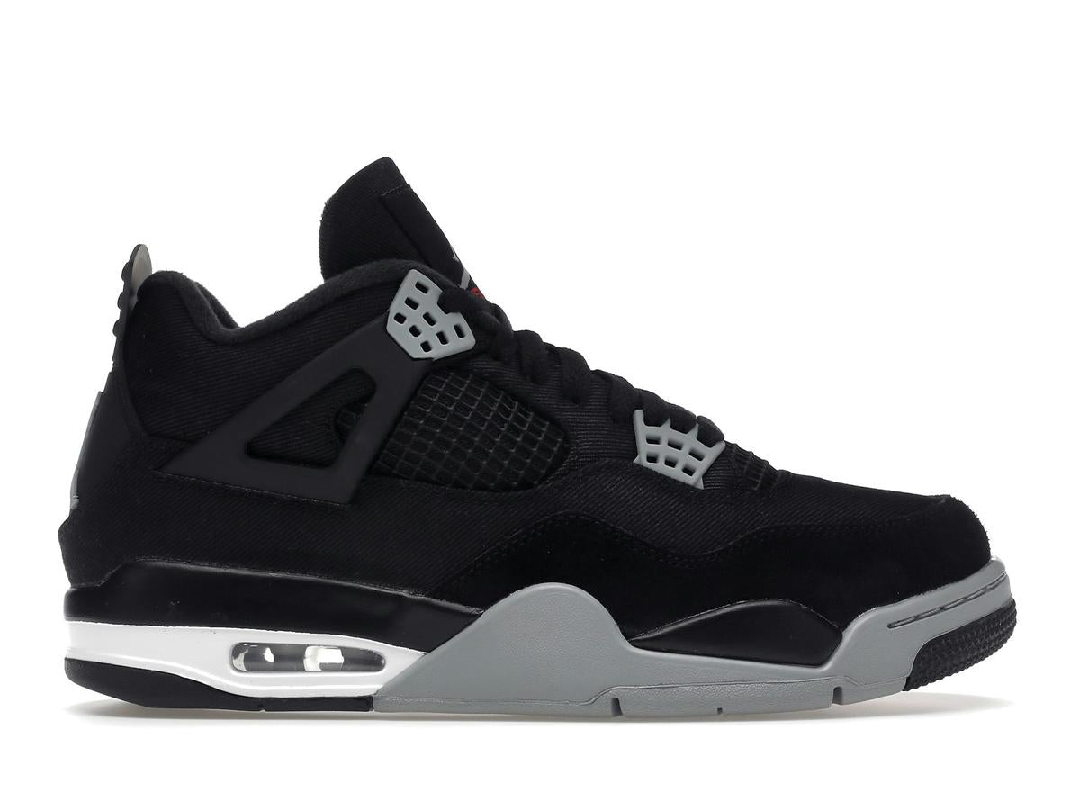 Air Jordan 4 Retro SE Black Canvas DH7138-006 Black Light Steel Grey Fire Red - savito