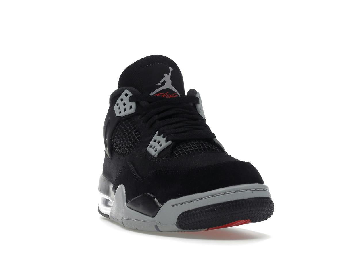 Air Jordan 4 Retro SE Black Canvas DH7138-006 Black Light Steel Grey Fire Red - savito