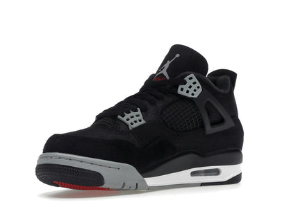 Air Jordan 4 Retro SE Black Canvas DH7138-006 Black Light Steel Grey Fire Red - savito