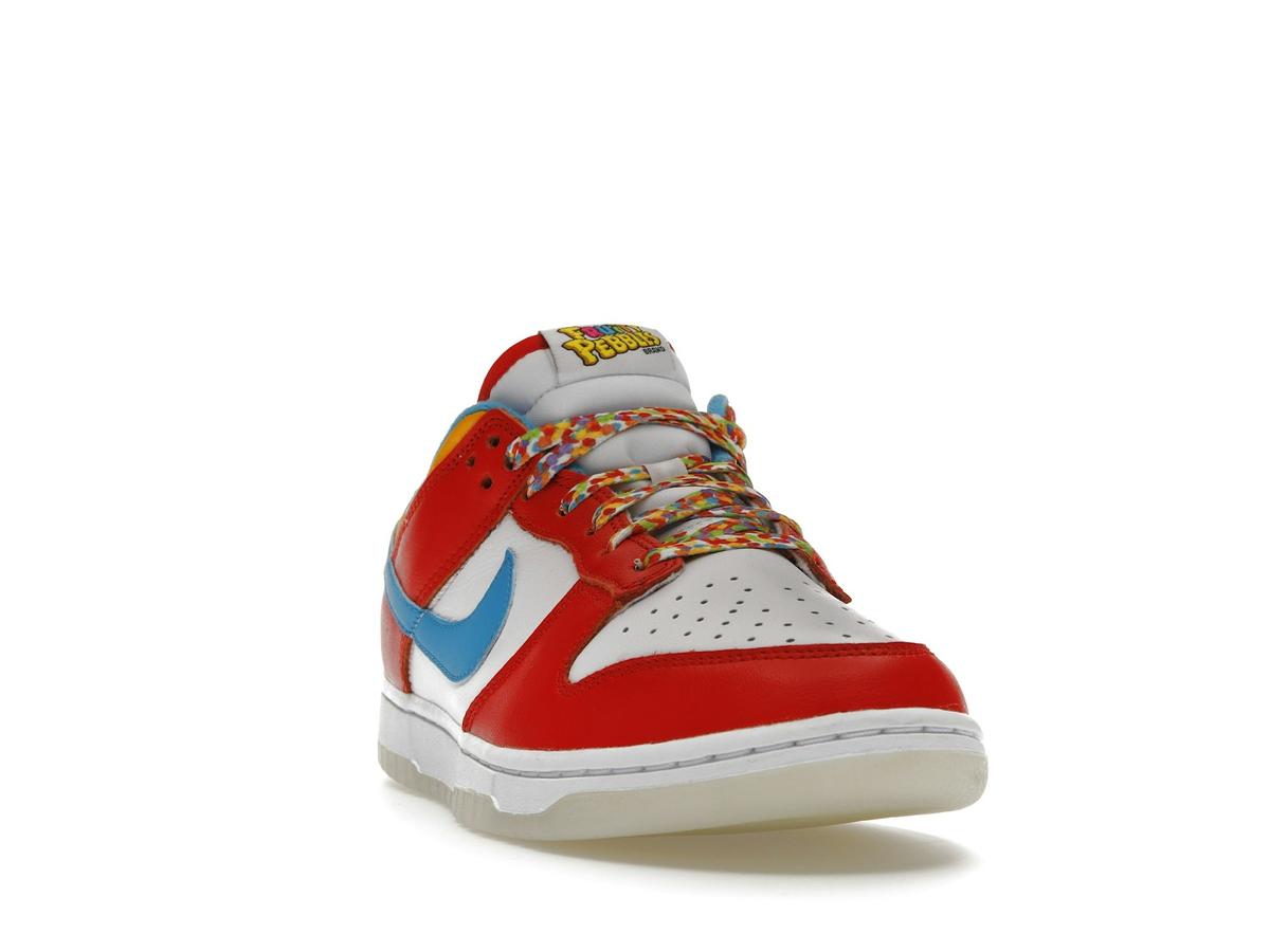 Nike Dunk Low QS LeBron James Fruity Pebbles Habanero Red Laser Blue White DH8009-600 - savito