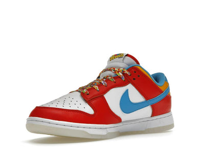 Nike Dunk Low QS LeBron James Fruity Pebbles Habanero Red Laser Blue White DH8009-600 - savito