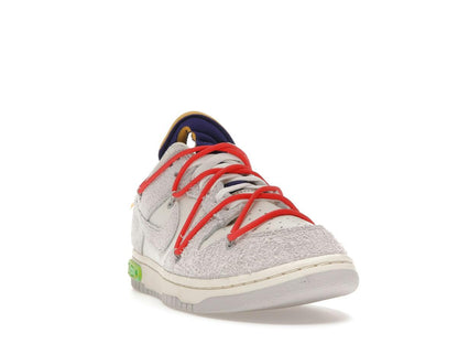 Nike Dunk Low Off-White Lot 13 DJ0950-110 Sail Neutral Grey Habanero Red - savito