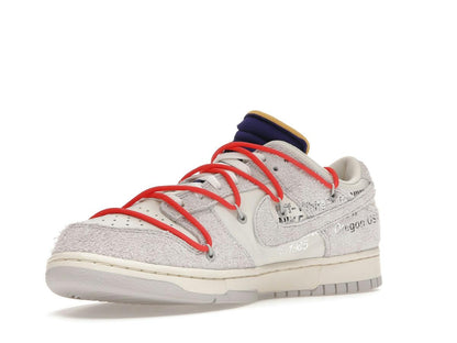 Nike Dunk Low Off-White Lot 13 DJ0950-110 Sail Neutral Grey Habanero Red - savito