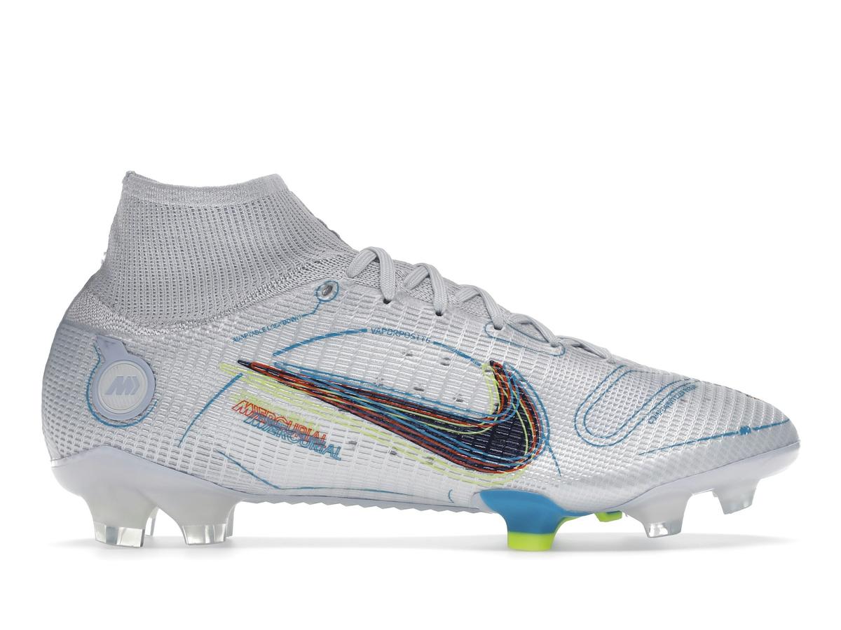 Nike Superfly 8 Elite FG Football Grey Light Marine Football Cleats DJ2839-054 - savito