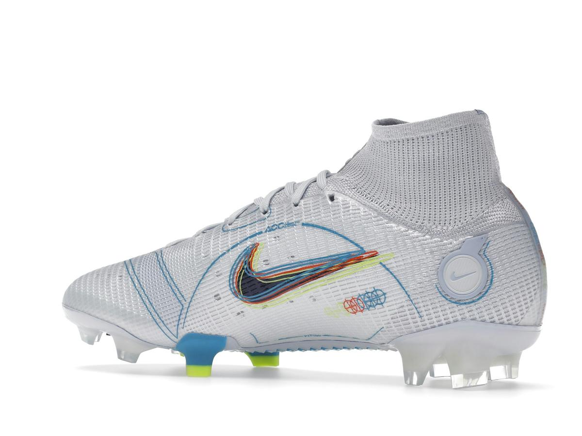 Nike Superfly 8 Elite FG Football Grey Light Marine Football Cleats DJ2839-054 - savito