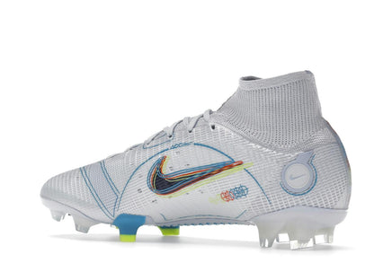 Nike Superfly 8 Elite FG Football Grey Light Marine Football Cleats DJ2839-054 - savito