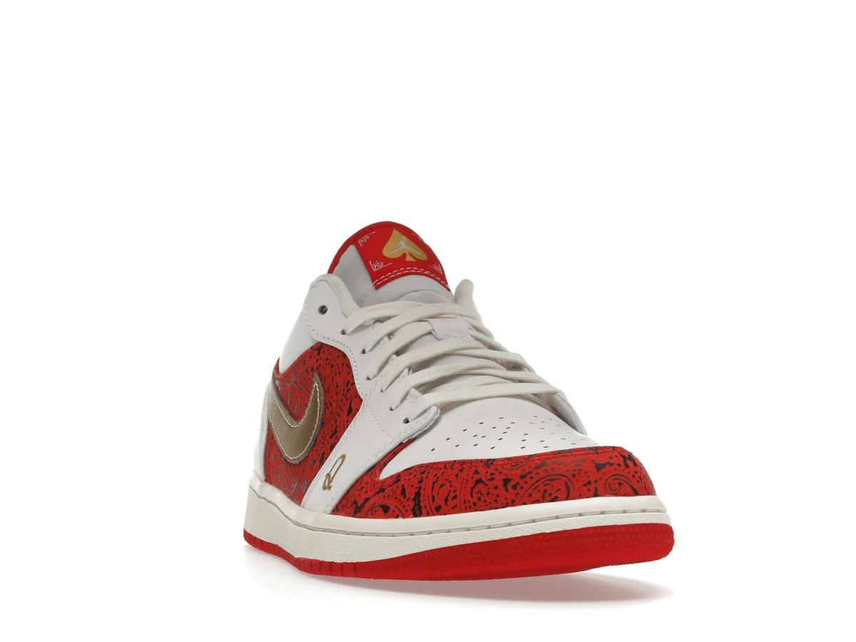 Jordan 1 Low Spades DJ5185-100 White Metallic Gold University Red Sail - savito