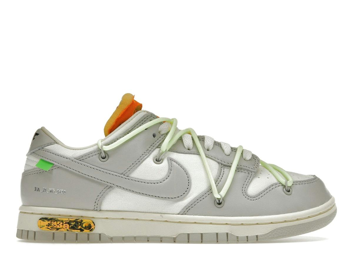 Nike Dunk Low Off-White Lot 43 DM1602-128 Sail Neutral Grey Barely Volt - savito