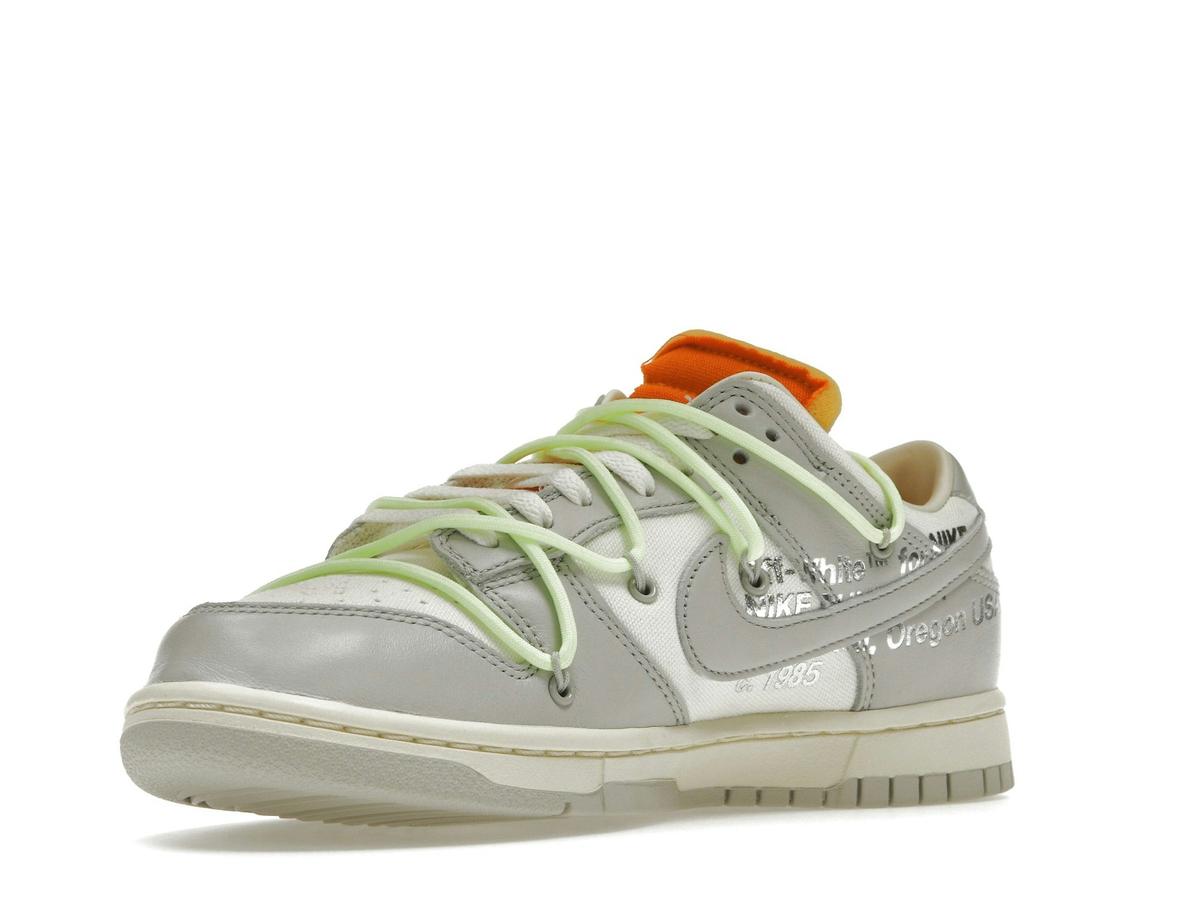 Nike Dunk Low Off-White Lot 43 DM1602-128 Sail Neutral Grey Barely Volt - savito