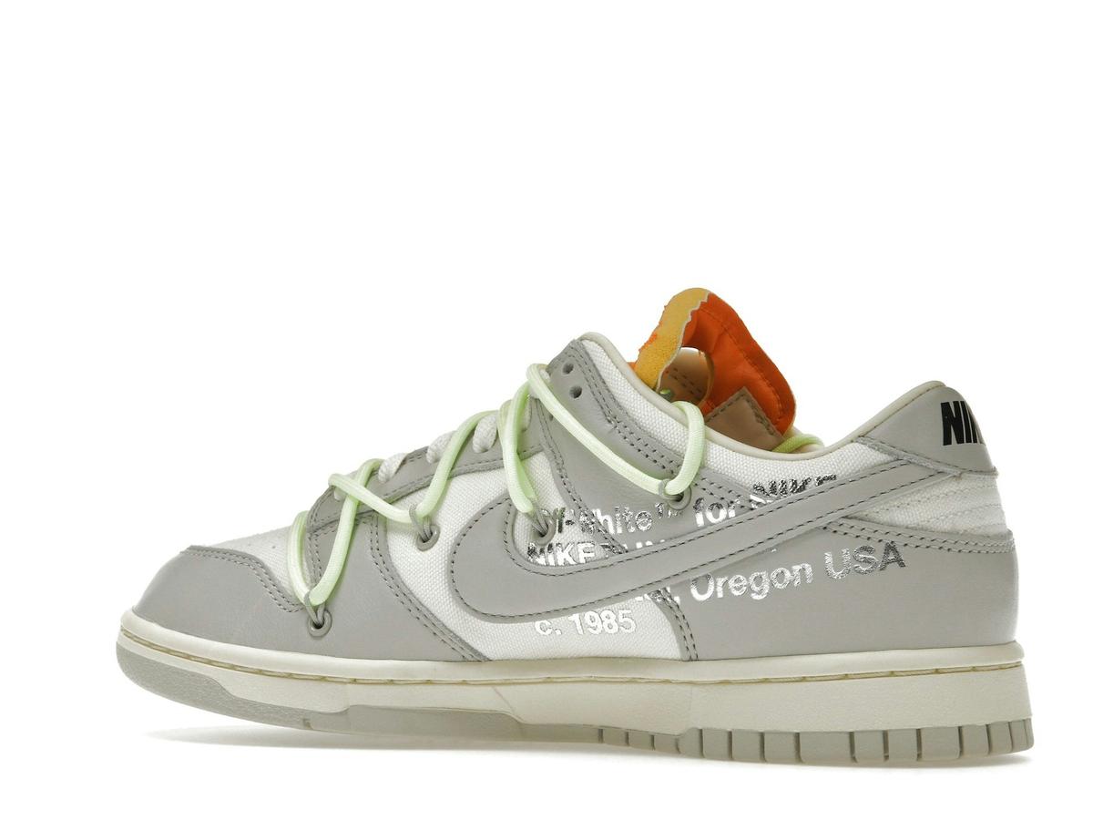Nike Dunk Low Off-White Lot 43 DM1602-128 Sail Neutral Grey Barely Volt - savito