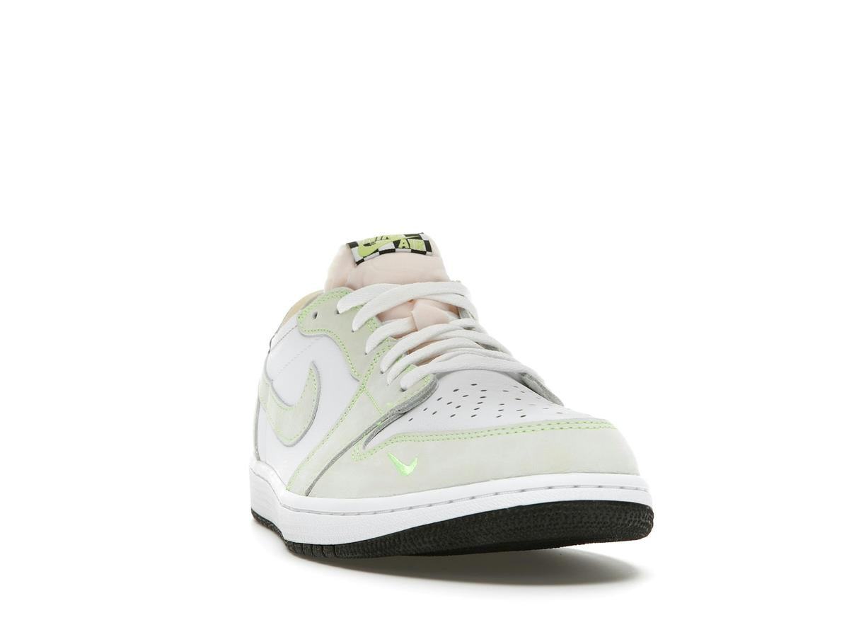 Air Jordan 1 Retro Low White Ghost Green Black DM7837-103 - savito