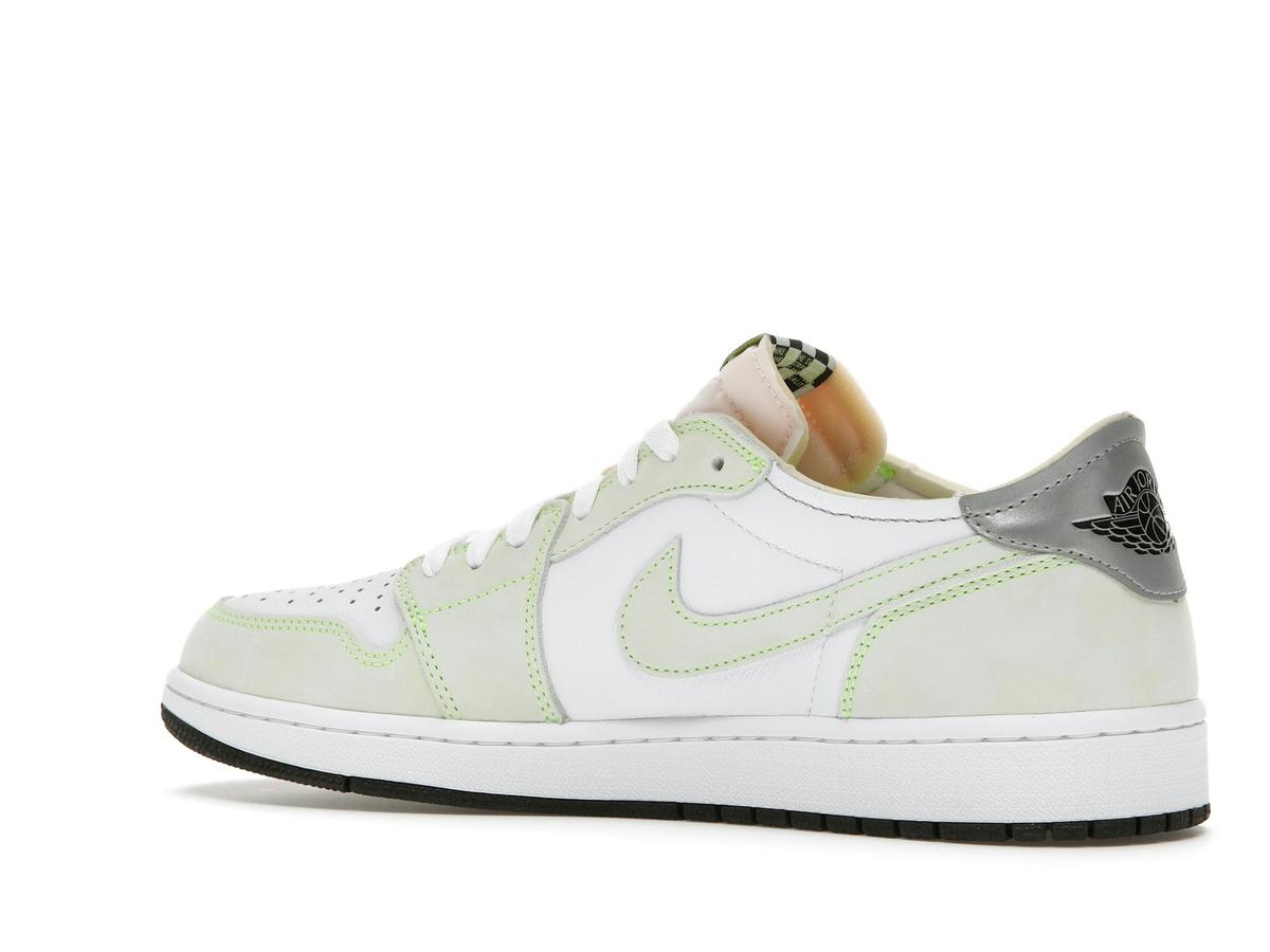Air Jordan 1 Retro Low White Ghost Green Black DM7837-103 - savito