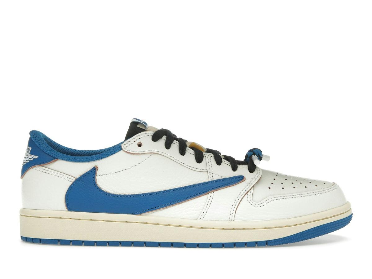 Jordan 1 Retro Low OG Fragment x Travis Scott Sail Military Blue DM7866-104 - savito