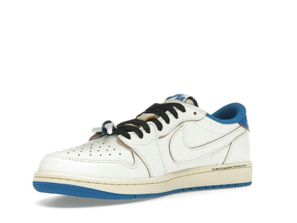Jordan 1 Retro Low OG Fragment x Travis Scott Sail Military Blue DM7866-104 - savito