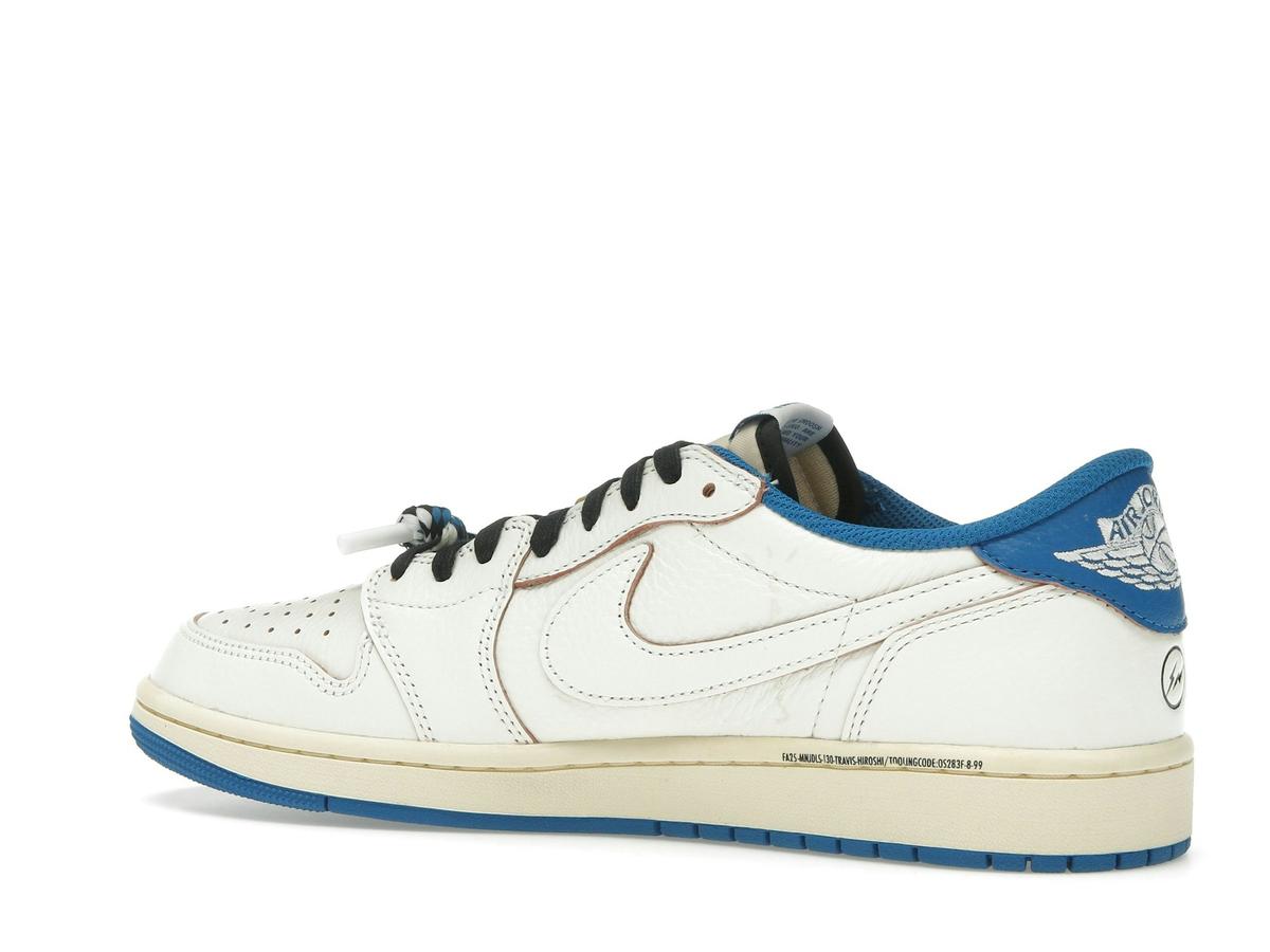 Jordan 1 Retro Low OG Fragment x Travis Scott Sail Military Blue DM7866-104 - savito
