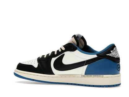 Air Jordan 1 Low OG SP Fragment Design x Travis Scott DM7866-140 White Black Royal Sail - savito