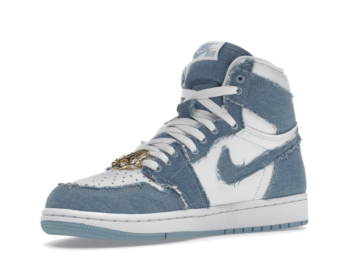 Jordan 1 Retro High OG Denim (Women's) White Worn Blue Metallic Gold DM9036-104 - savito