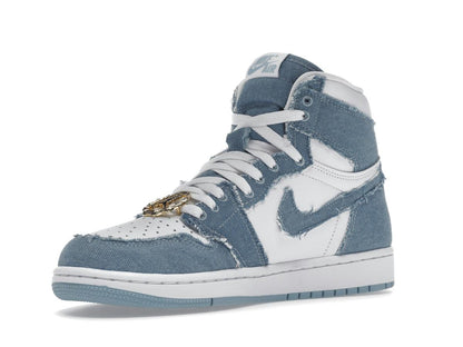 Jordan 1 Retro High OG Denim (Women's) White Worn Blue Metallic Gold DM9036-104 - savito