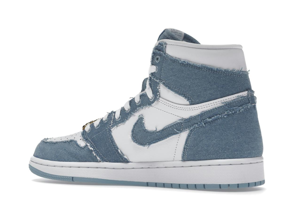 Jordan 1 Retro High OG Denim (Women's) White Worn Blue Metallic Gold DM9036-104 - savito