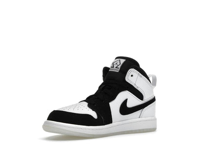Jordan 1 Mid SE Diamond Preschool Boys White Black Multicolor Sneakers DN4323-100 - savito