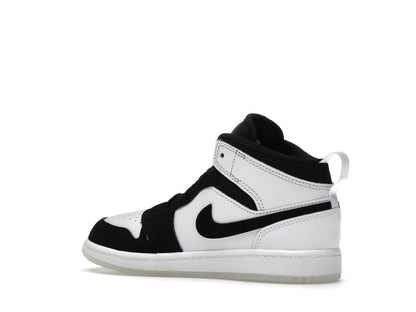 Jordan 1 Mid SE Diamond Preschool Boys White Black Multicolor Sneakers DN4323-100 - savito